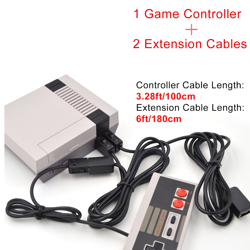1PC Game Controller+2 PCS Extension Cable for Nintendo NES Mini Classic