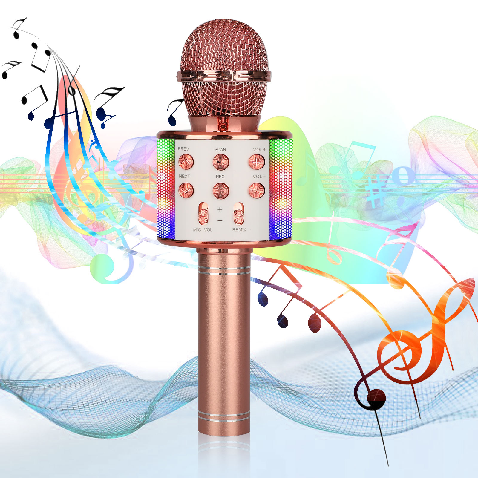 Bluetooth Karaoke Mikrofon Handheld Mikrofon Lautsprecher Player Home KTV H5Y1 