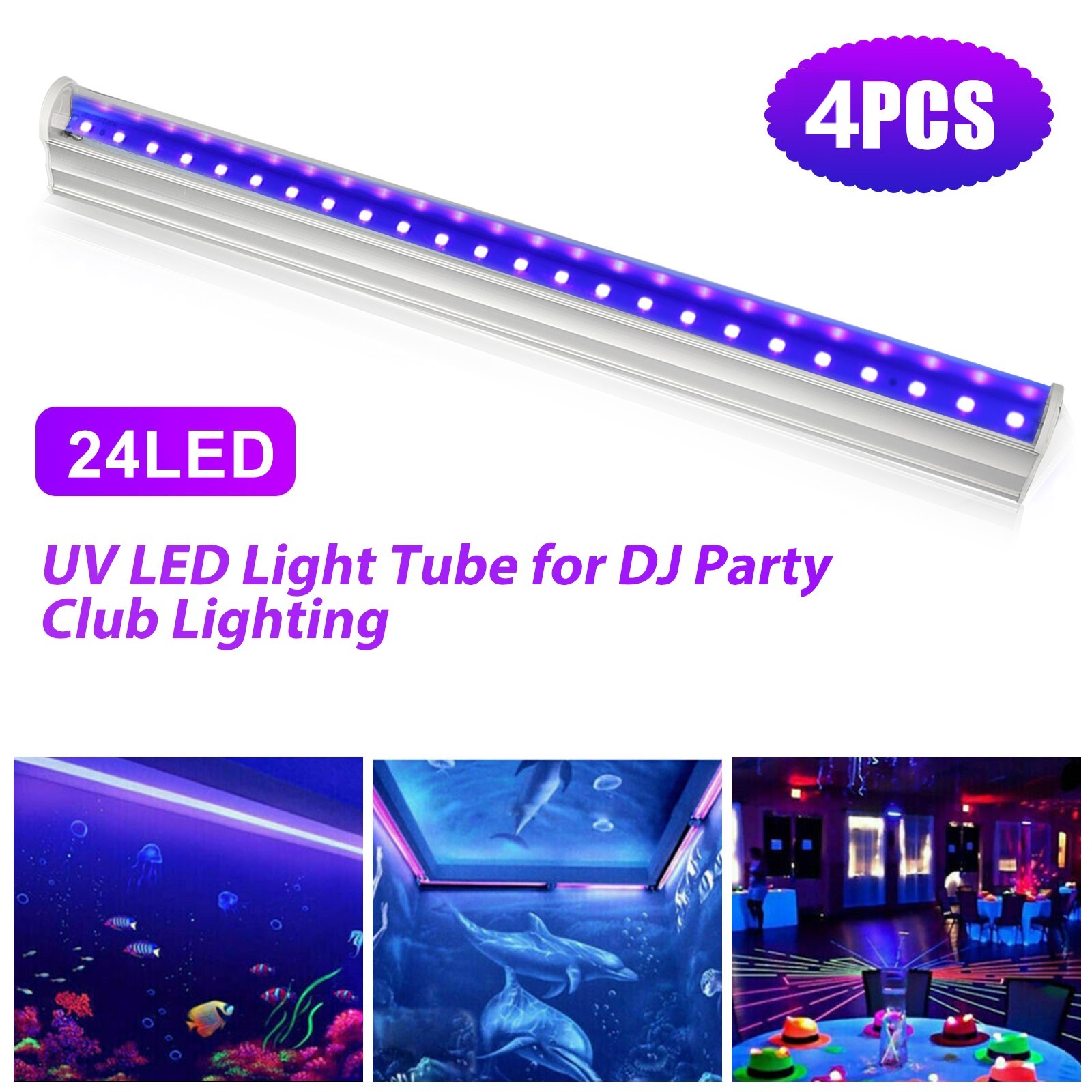 kryds Mauve Stræde 48 LED UV Black Light Bar Fixtures Ultraviolet Blacklight Lamp Strip Party  Club | eBay
