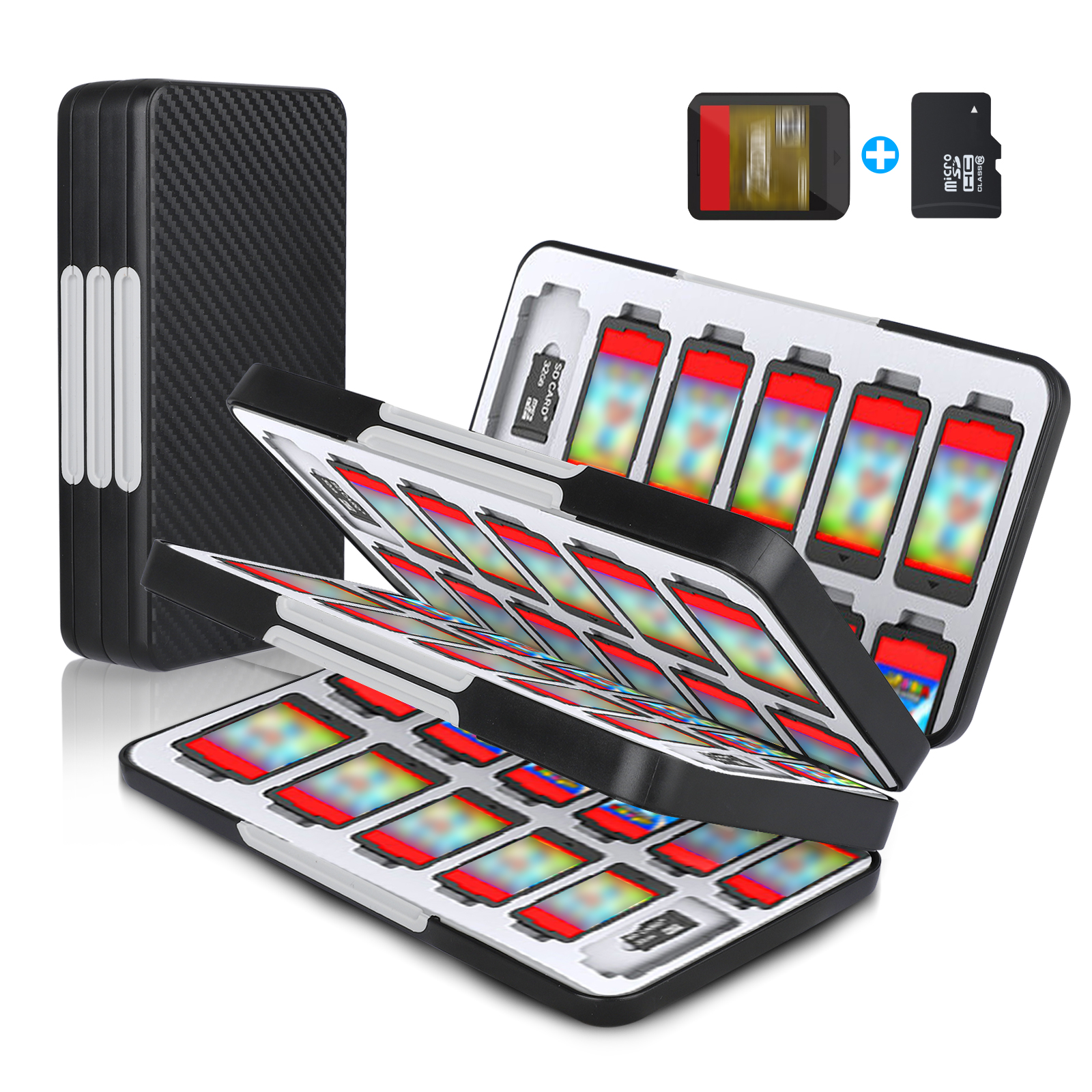 Nintendo Switch POST CARD HOLDER P'sclub seta Game Card Case 72 Slot Storage Holder For Nintendo Switch Travel