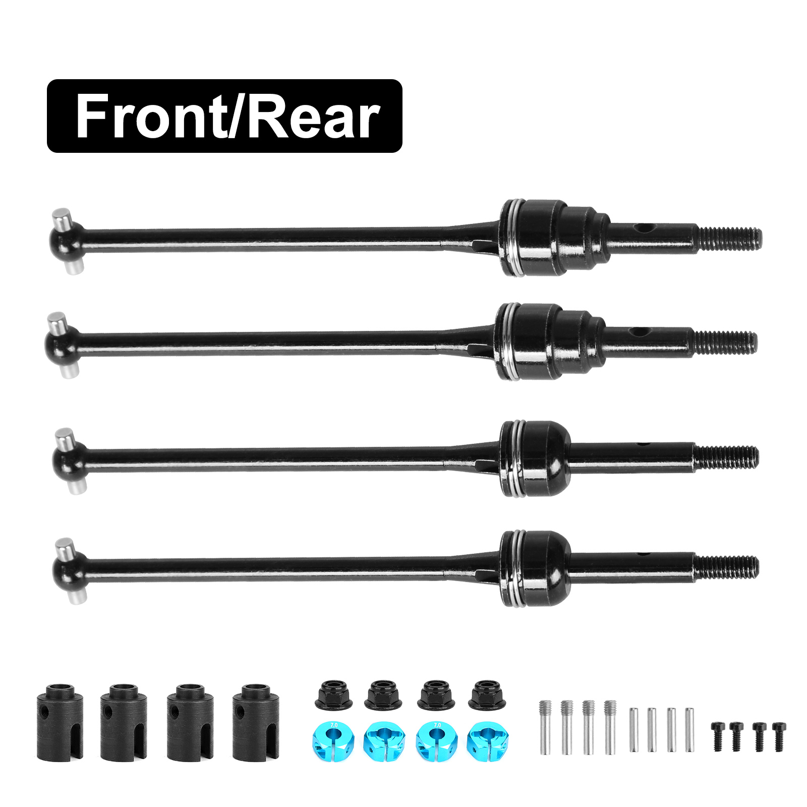 Steel RC Car Front Rear CVD Drive Shaft For Traxxas 1/10 Slash 4WD/ Rustler 4x4