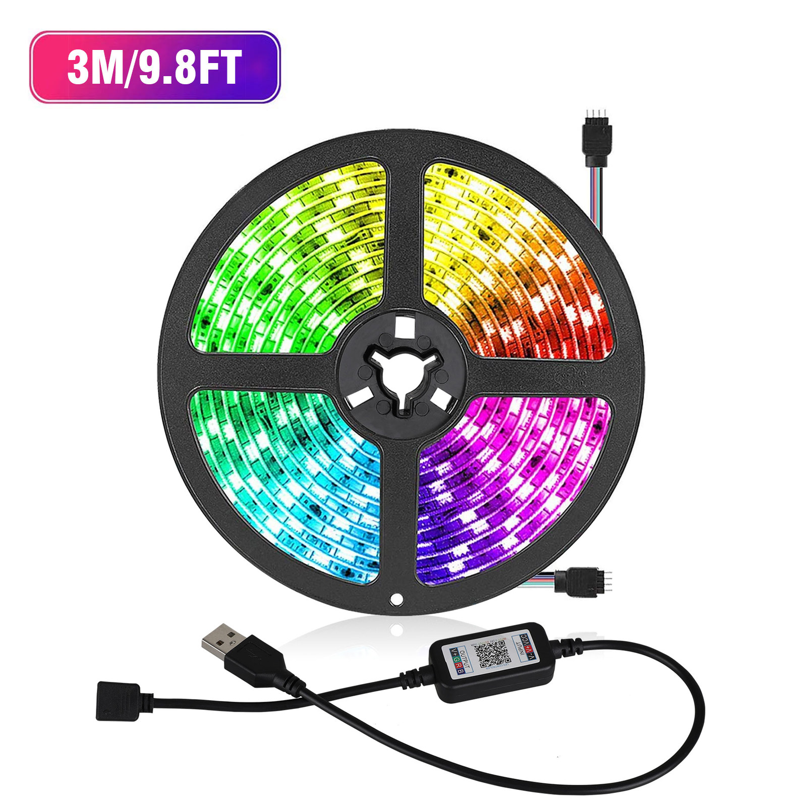 USB LED Strip Bluetooth 5V RGB 5050 Flexible Ribbon Ambilight TV Light Backlight 