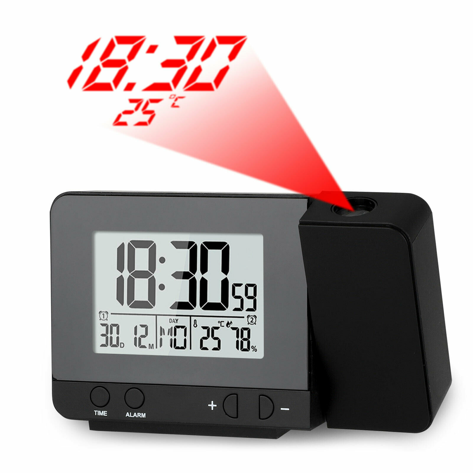 Wireless Digital LCD Color Weather Station Clock Calendar Humidity Thermometer