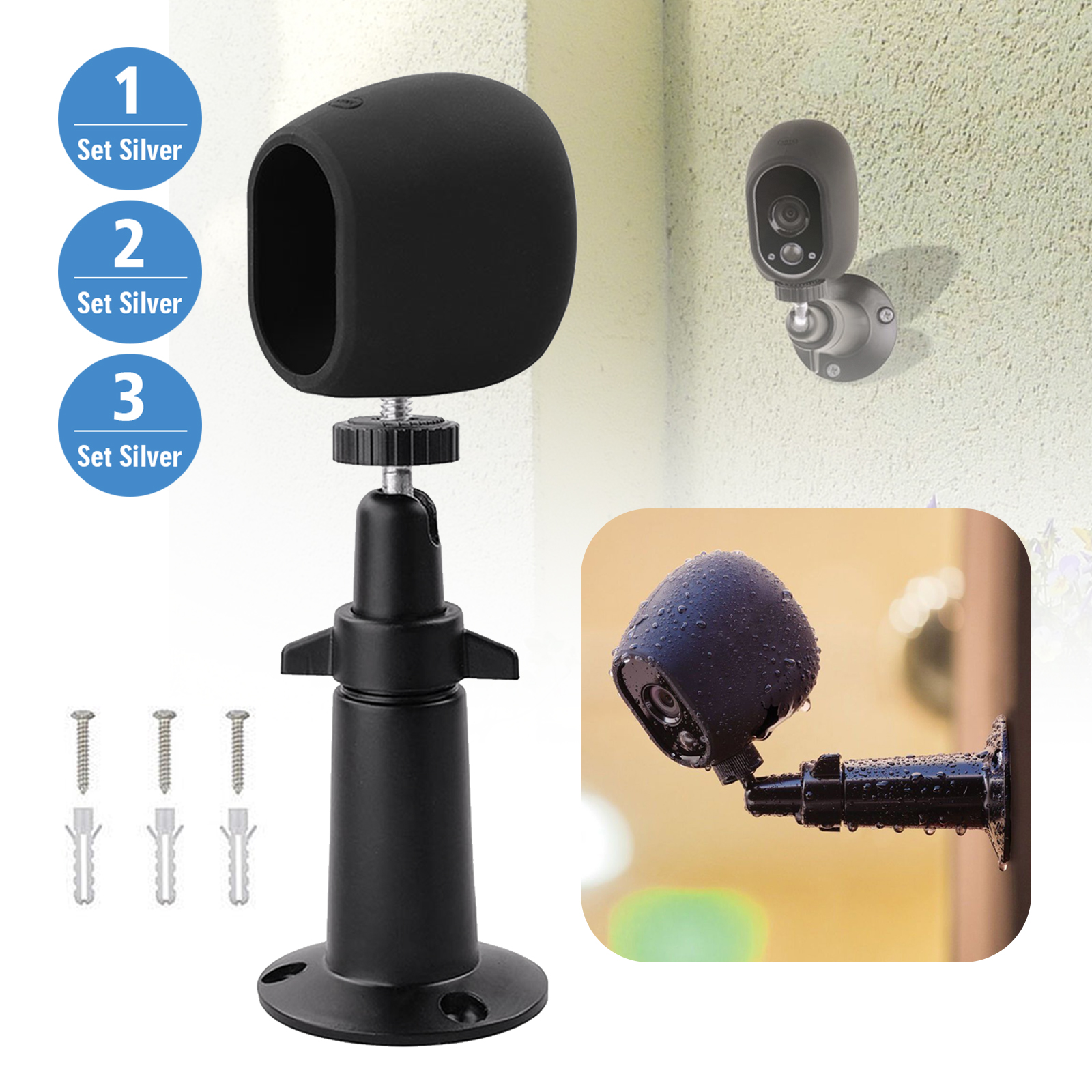Outdoor Security Wall Mount+Silicone Skins Protective Cover Case for Arlo Camera eBay