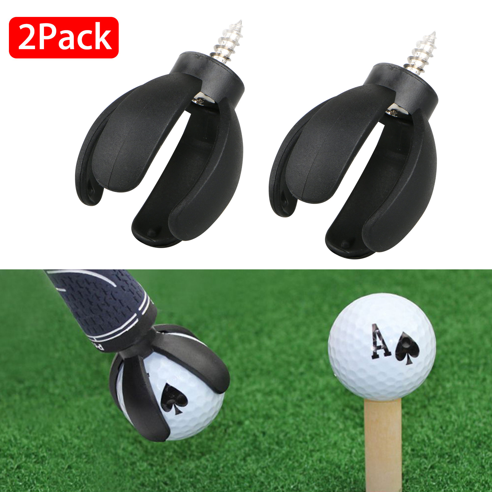 2x 4-Prong Golf Ball Pick Up Retriever Grabber Claw Sucker Tool For ...