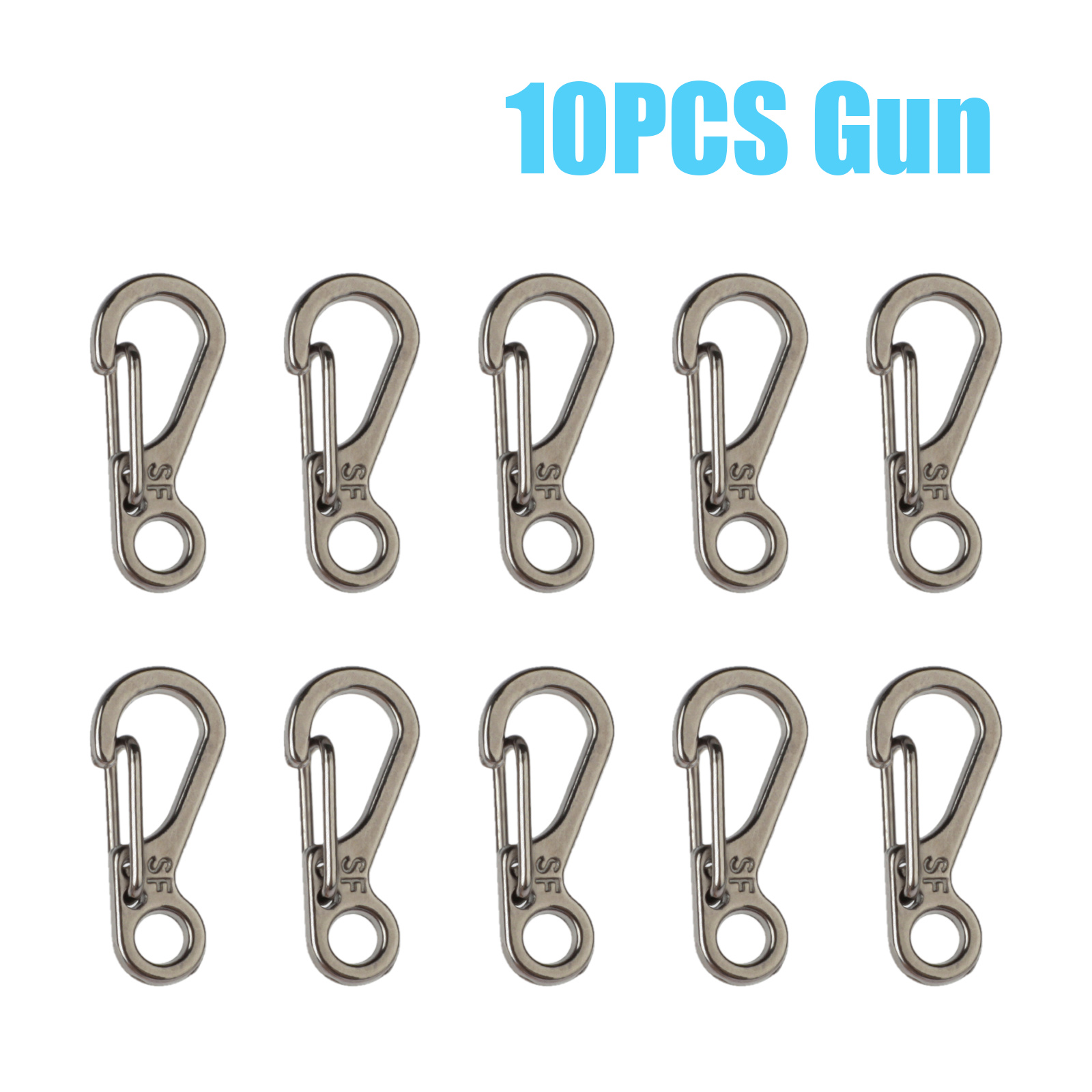 40x SF Spring Clips Paracord Hook Camping Carabiner Outdoor Hiking Snap Keychain 